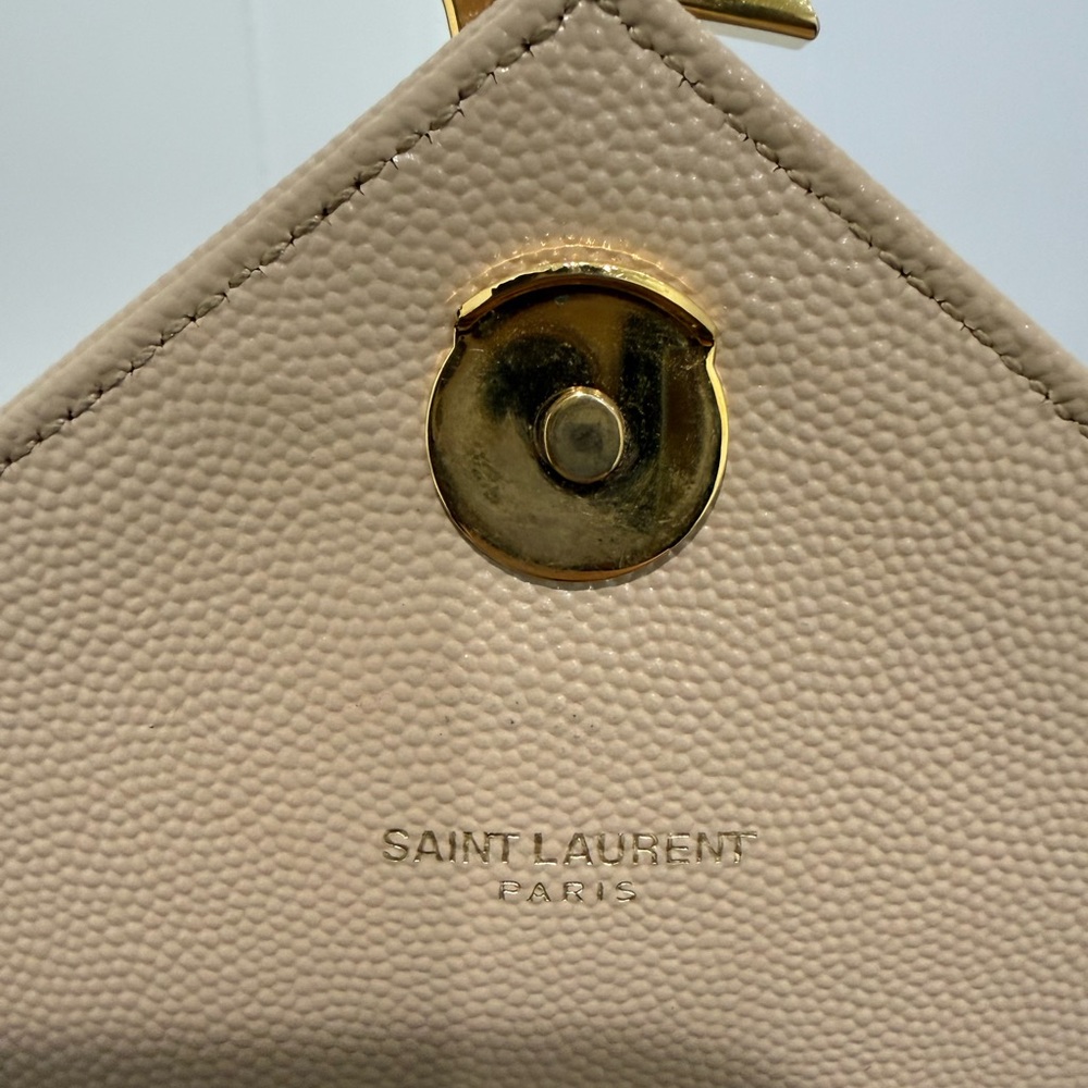 Saint Laurent Taupe Quilted Crossbody Bag - Picture 7 of 11